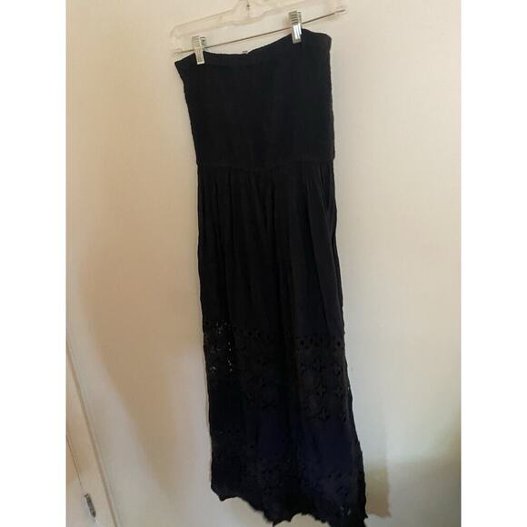 Chelsea28 Strapless Dress Coverup Maxi Navy Blue Size M - Picture 3 of 5